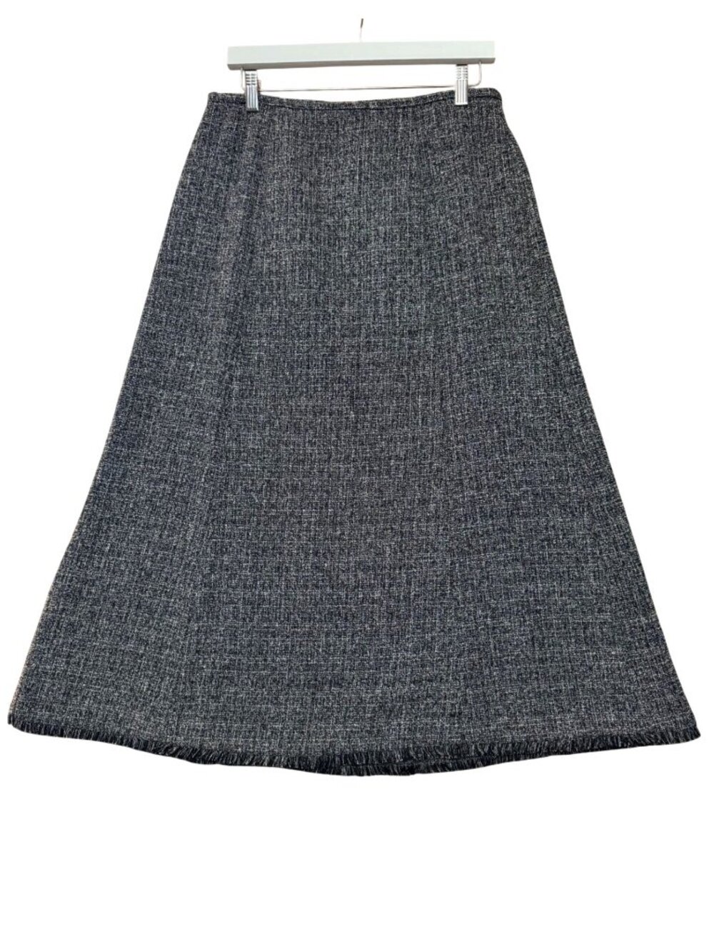 Norton McNaughton Tweed A-Line Skirt Fully Lined Classic Size 8 Cream Black